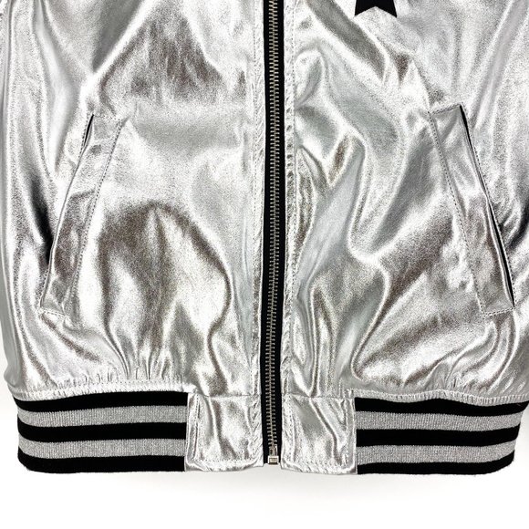 NOWADAYS x SKAI JACKSON Silver Bomber Jacket NWT - Picture 6 of 16